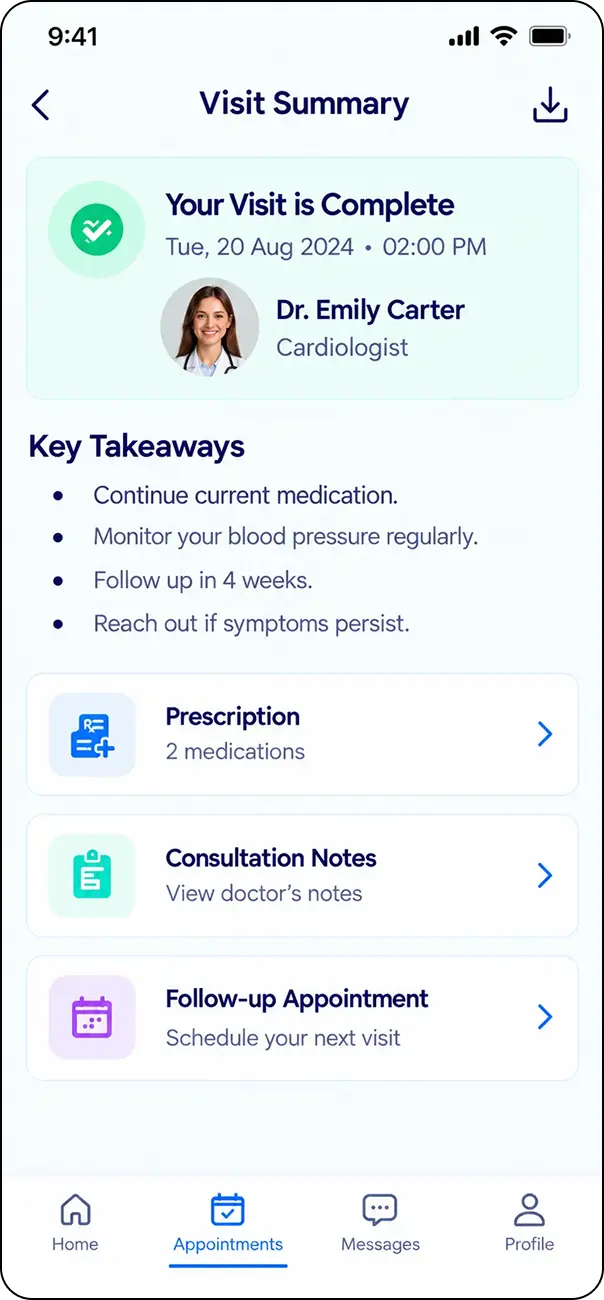 Healthcare Platform Provider Availability Mockup